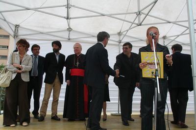 Un momento durantw l'inaugurazione del Centro don Vecchi ter