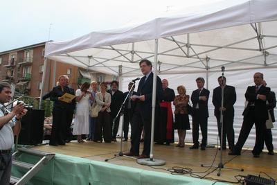 Un momento durantw l'inaugurazione del Centro don Vecchi ter