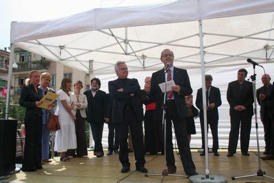 Un momento durantw l'inaugurazione del Centro don Vecchi ter