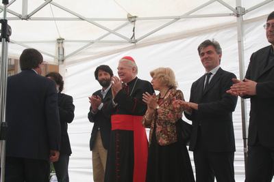 Un momento durantw l'inaugurazione del Centro don Vecchi ter