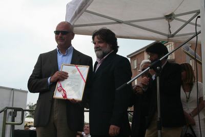 Un momento durantw l'inaugurazione del Centro don Vecchi ter