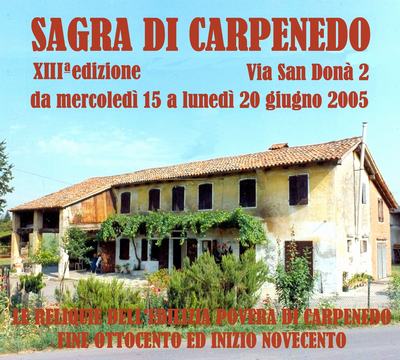 Copertina dell'opuscolo della Sagra 2005