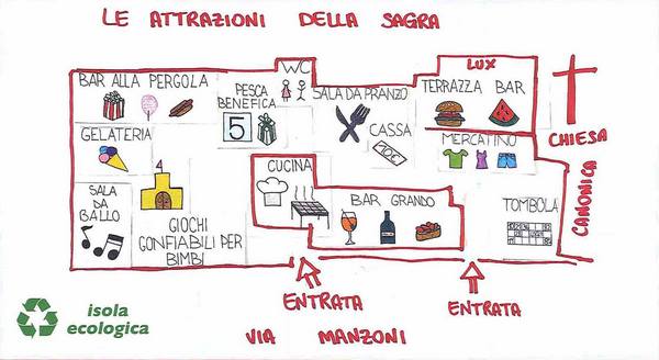 Mappa delle attrazioni della Sagra