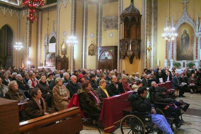 Un momento della Santa Messa della Carità