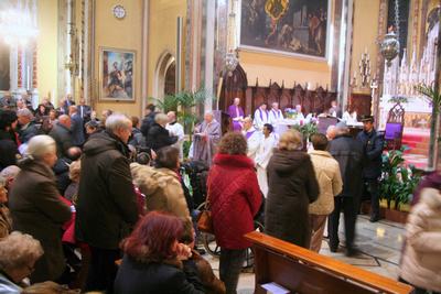 Un momento della Santa Messa della Carità