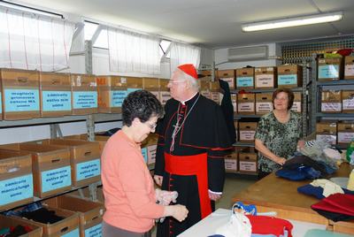 Il Patriarca visita il Centro don Vecchi ed i magazzini San Martino e San Giuseppe